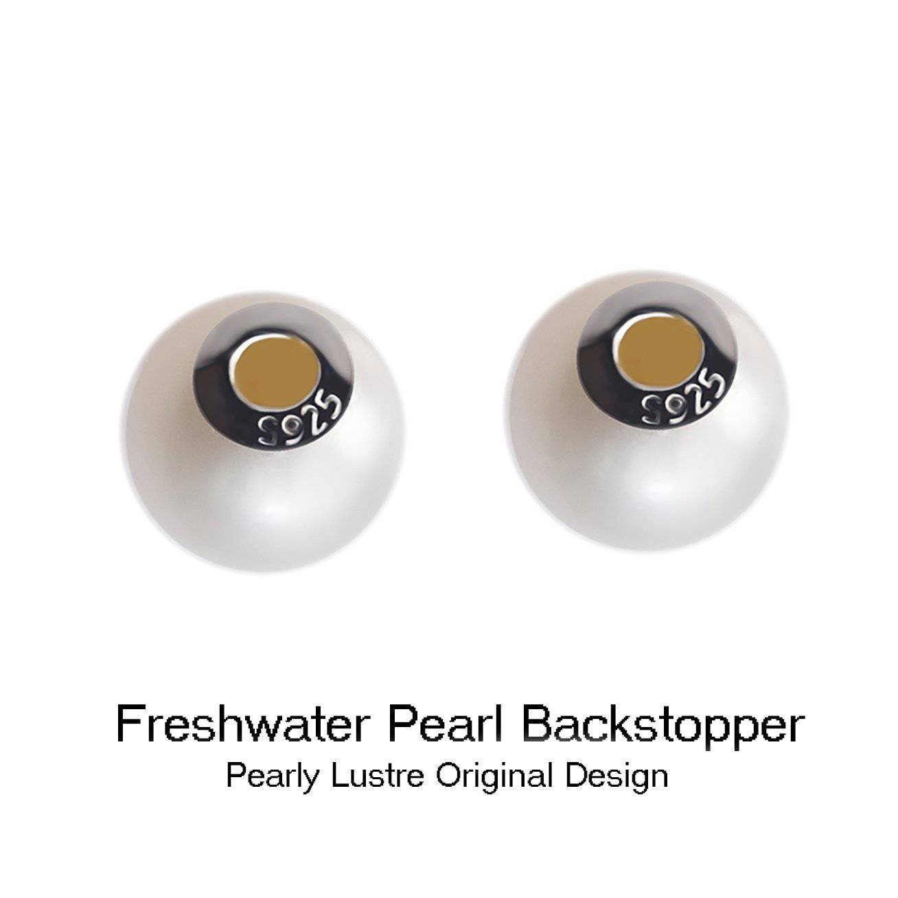 Elegant Freshwater Pearl Earrings featuring high-quality pearls and gold-plated sterling silver with cubic zirconia accents.