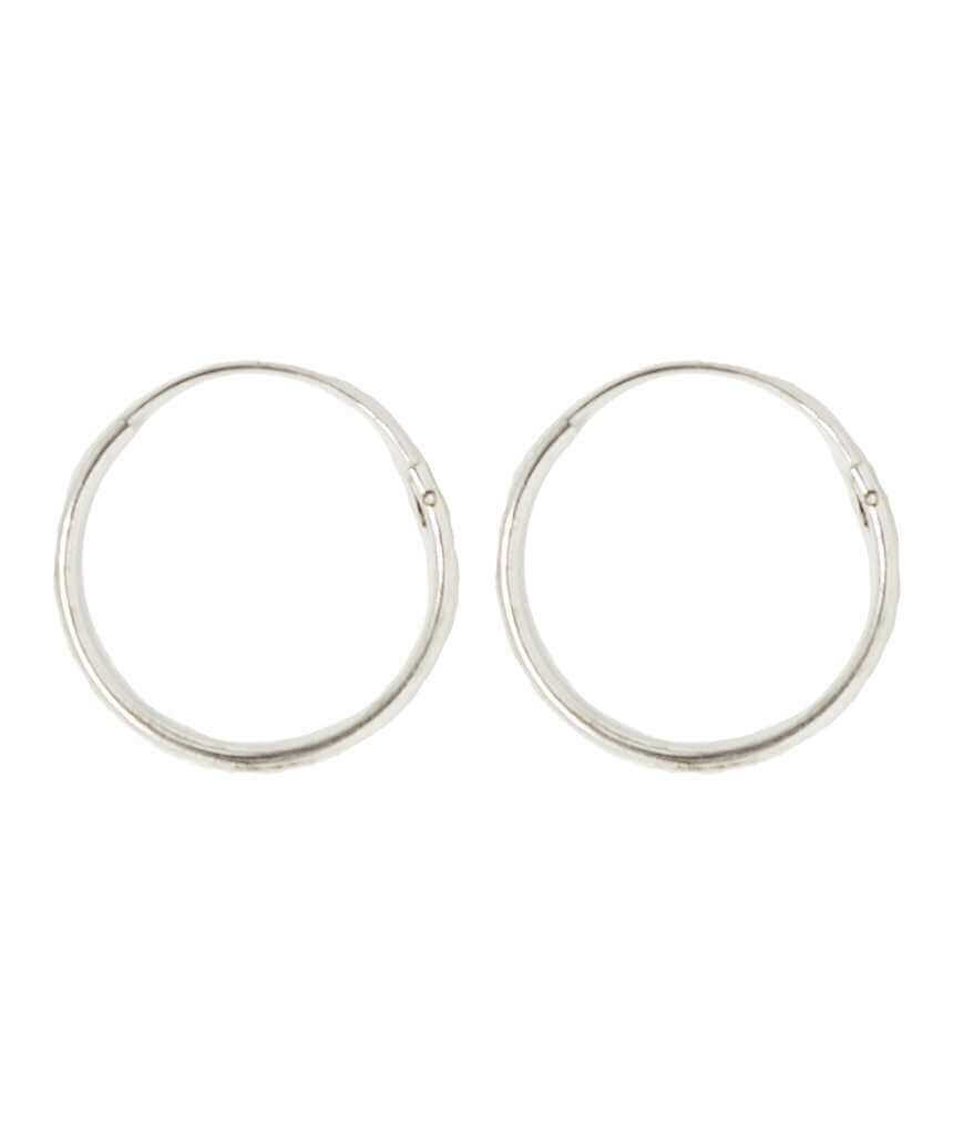 Elegant gold hoop earrings by Urbiana, handmade from brass, lightweight and hypoallergenic, perfect for sensitive skin.