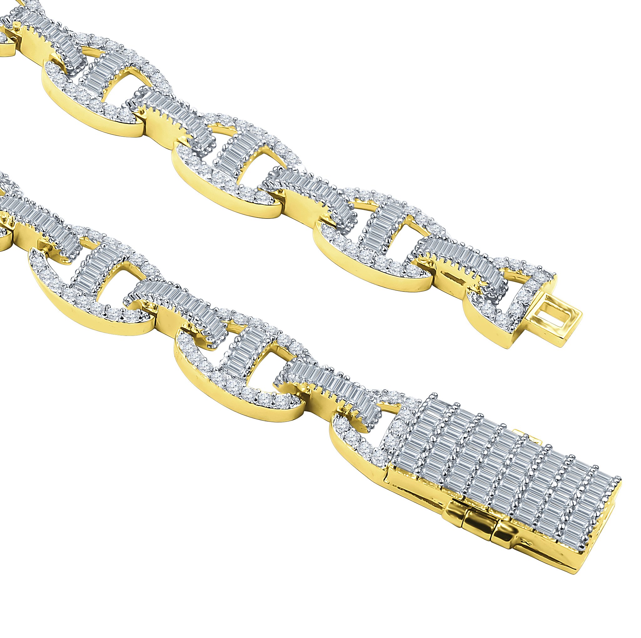 ELITE 6MM Iced Out CZ Chain featuring AAA cubic zirconia stones, available in rhodium and gold plating.