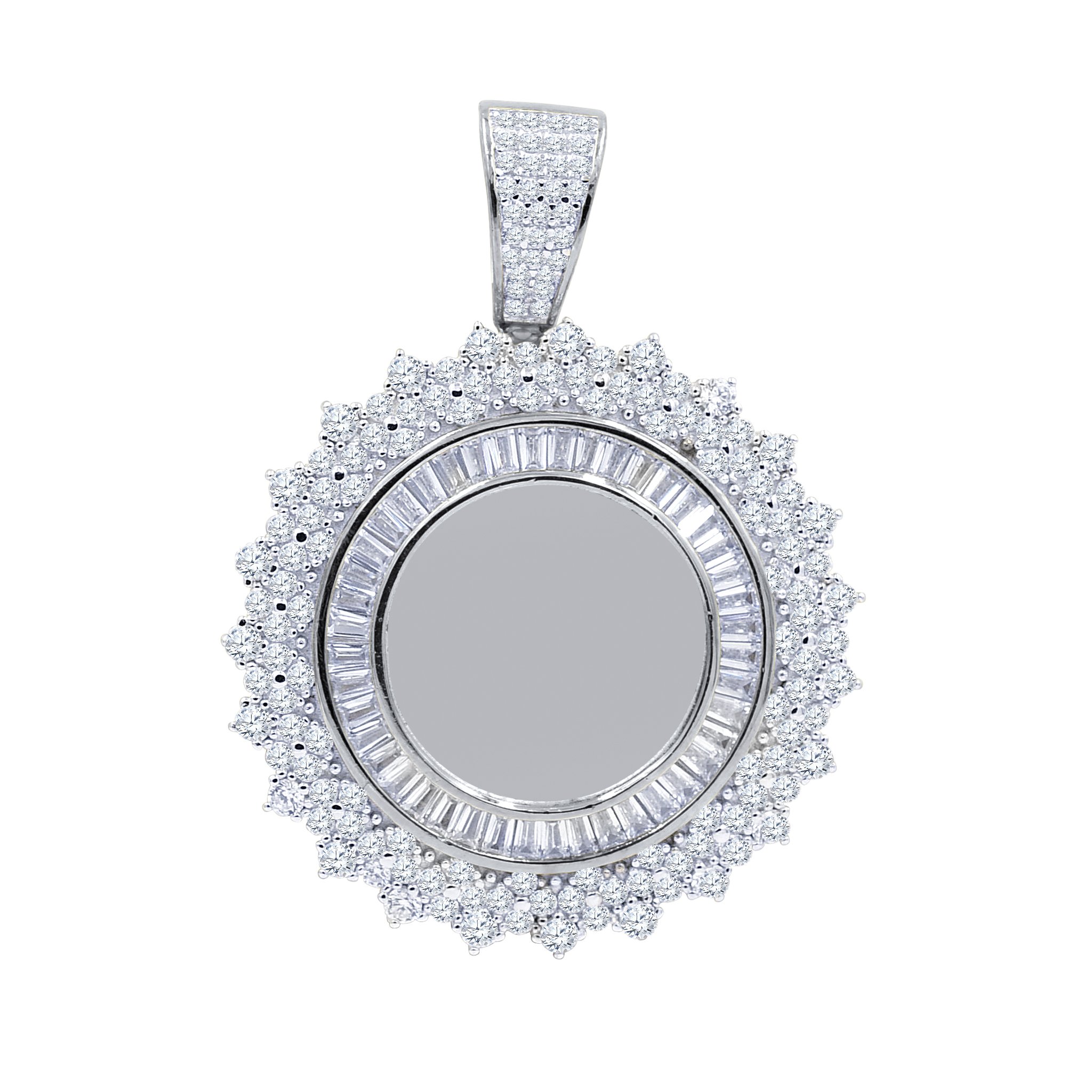 ENCHANTRESS Locket Pendant featuring intricate twisted patterns and sparkling cubic zirconia stones set in 925 sterling silver.