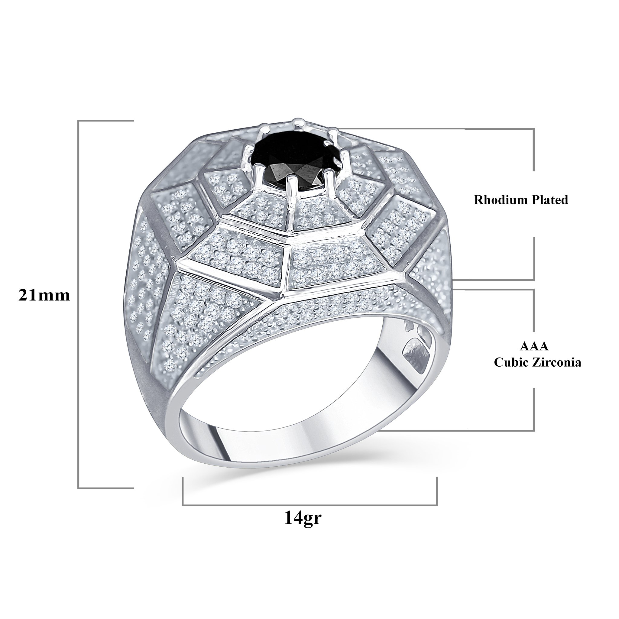 ENTICE 925 Silver Ring featuring micropave CZ stones, elegantly designed with a prong setting.