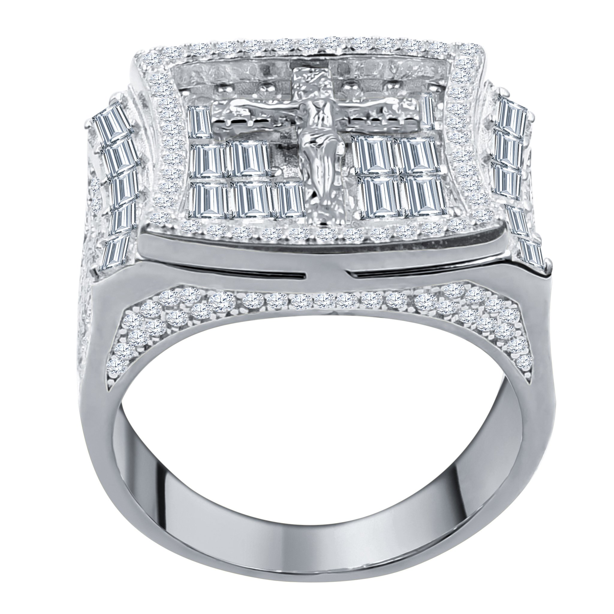 Epitome Silver Ring featuring 925 sterling silver and AAA grade cubic zircon stones, elegantly designed with a prong setting.