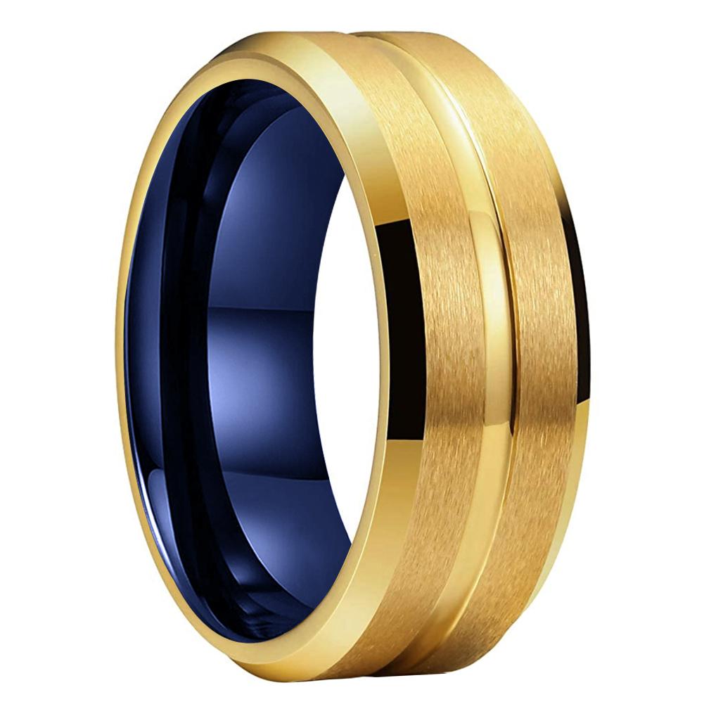 ETOILE Tungsten Ring with a sleek glossy surface and conspicuous design, perfect for everyday wear and special occasions.