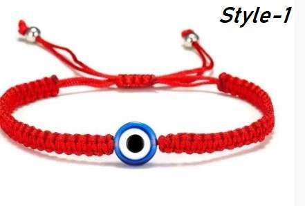 A handmade Evil Eye Bracelet featuring a ceramic evil eye on an adjustable waxed cord, symbolizing protection and friendship.