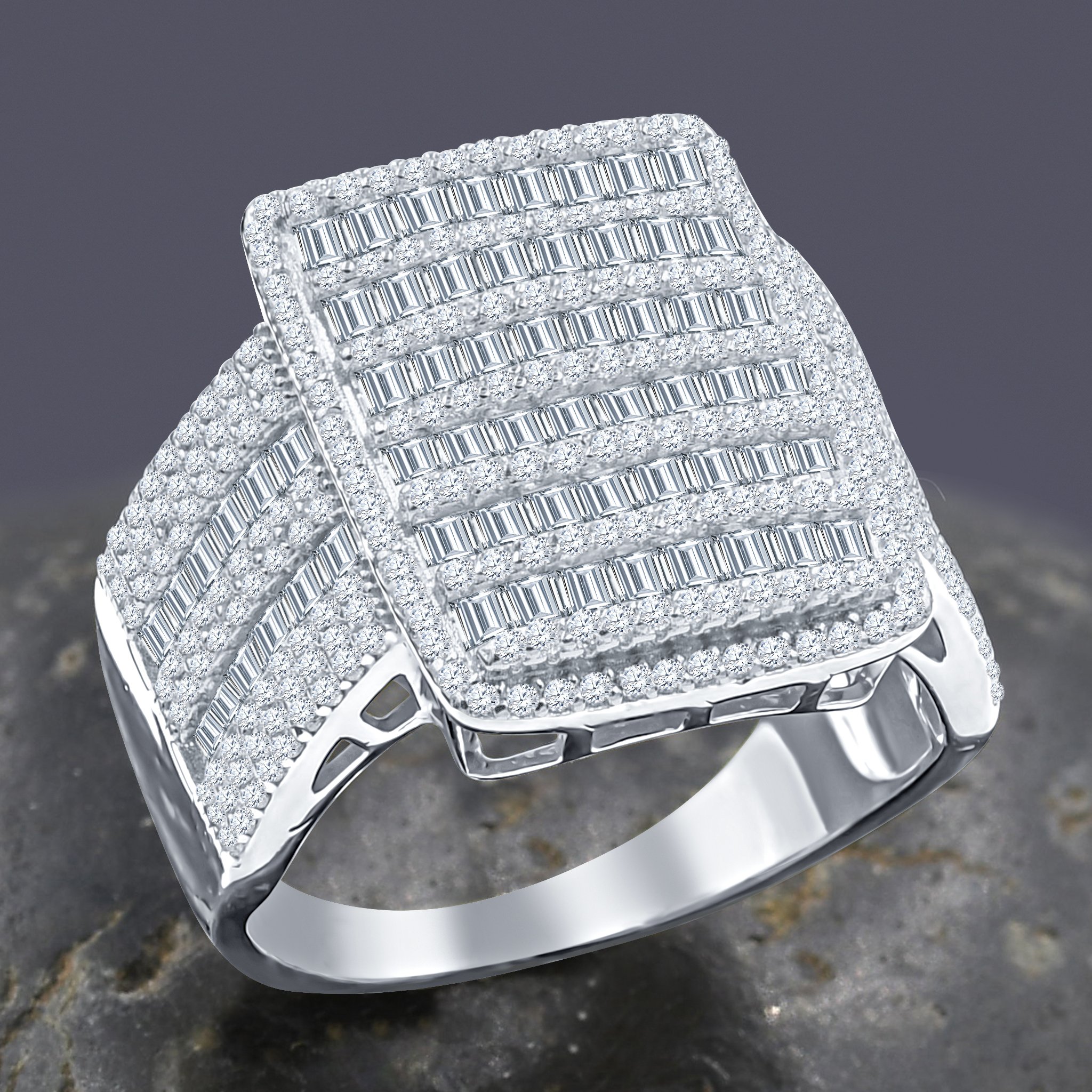 Evocative Silver Ring featuring cubic zirconia stones set in 925 sterling silver, showcasing elegance and craftsmanship.