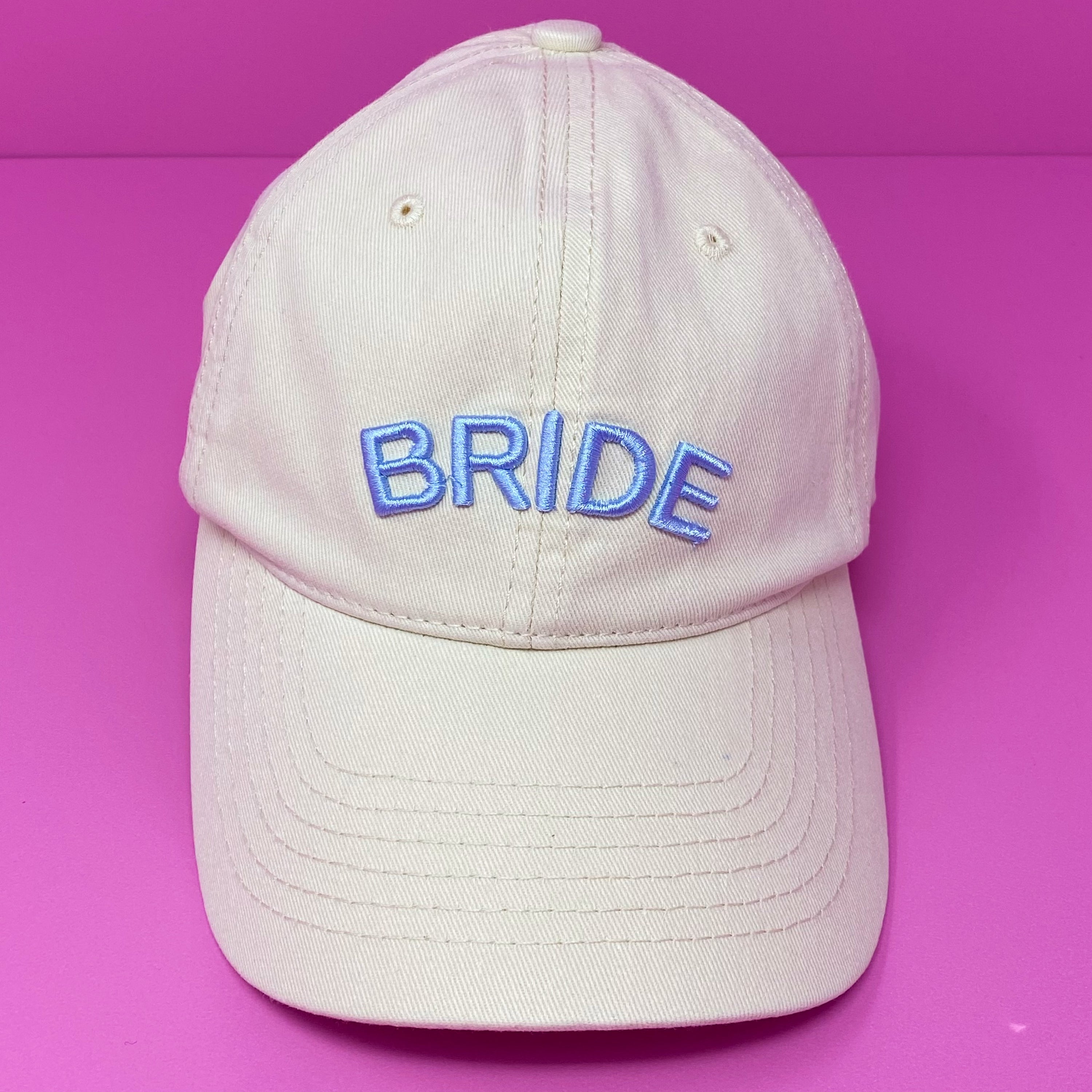 Favorite Word Cotton Ball Cap featuring 3D embroidery, adjustable strap, and curved brim, made from high-quality cotton.