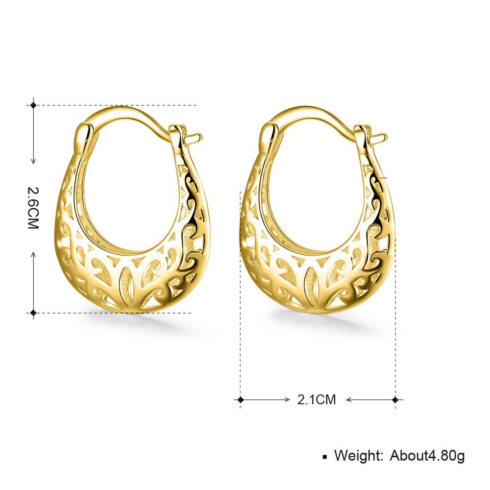 Elegant 18K gold plated filigree leverback French lock earrings, showcasing intricate design and hypoallergenic features.