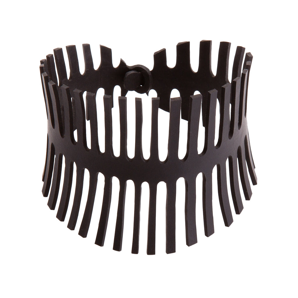 Fishbone Recycled Rubber Bracelet handcrafted from reclaimed tyre inner tubes, featuring a playful design and soft texture.