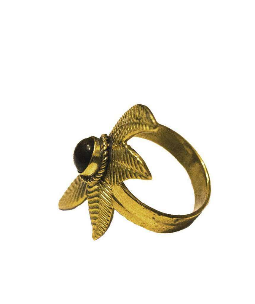 A beautiful Flower Ring featuring a unique floral design, crafted from hypoallergenic brass and silver, perfect for festivals and everyday wear.