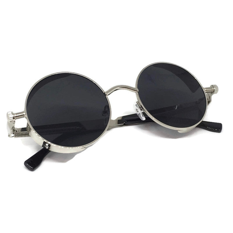 Framed Black x Silver Sunglasses featuring a stylish design with metal and acrylic materials, perfect for unisex wear.