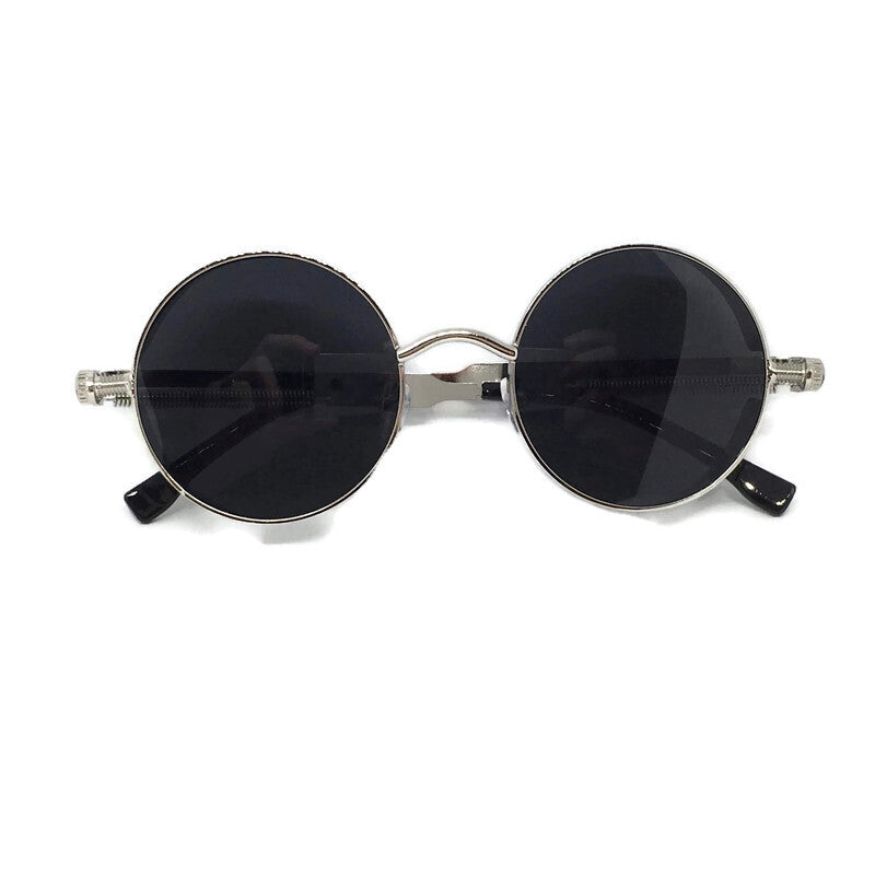 Framed Black x Silver Sunglasses featuring a stylish design with metal and acrylic materials, perfect for unisex wear.