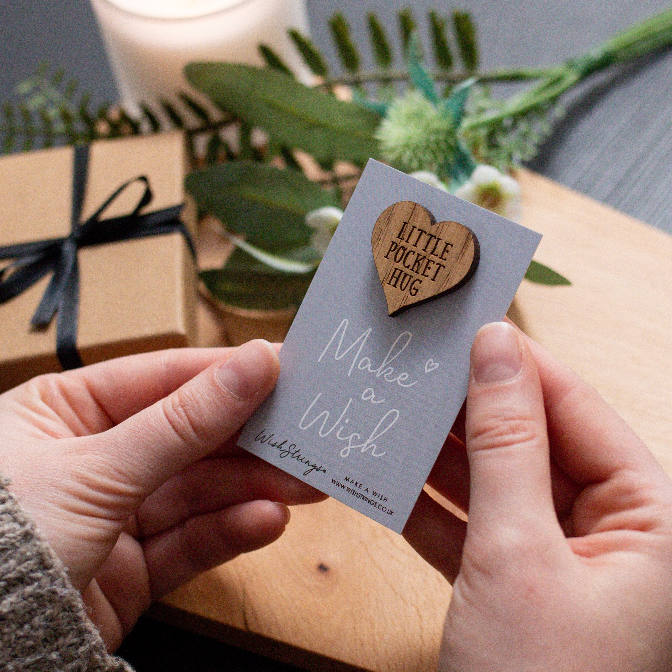 A beautifully crafted wooden heart keepsake token, symbolizing love and friendship, perfect for gifting.