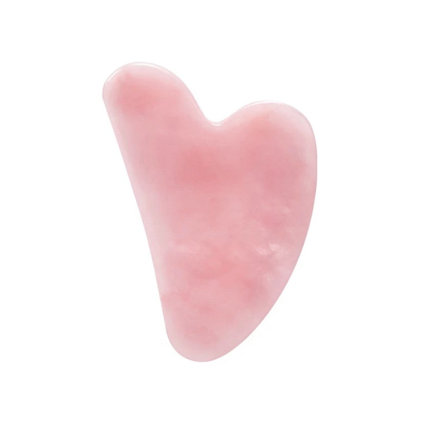 Gemstone Gua Sha Facial Tool in jade, designed for facial massage and skincare enhancement.