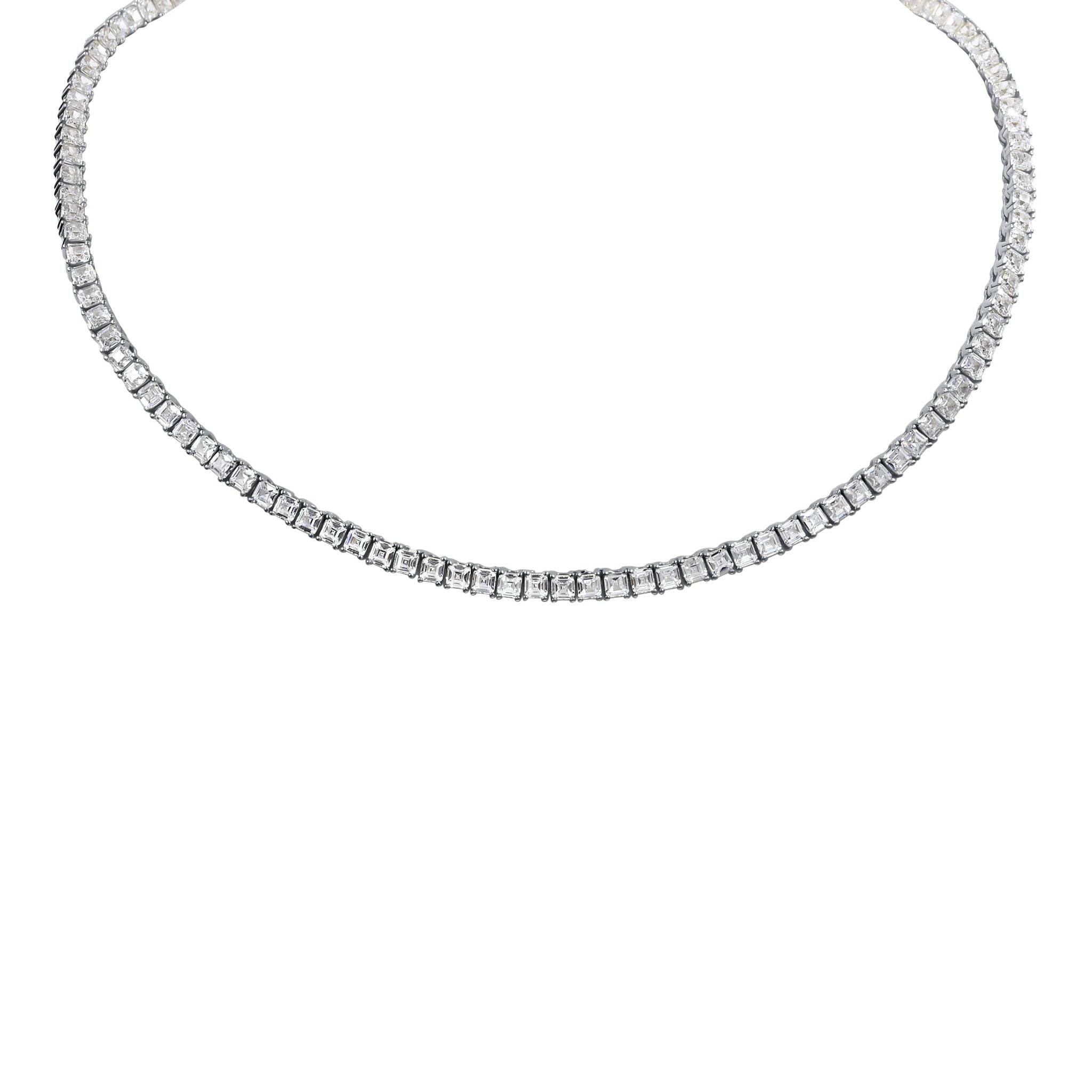 Gemmy Sterling Silver 5mm Chain featuring cubic zirconia stones, 20-inch length, and premium quality craftsmanship.