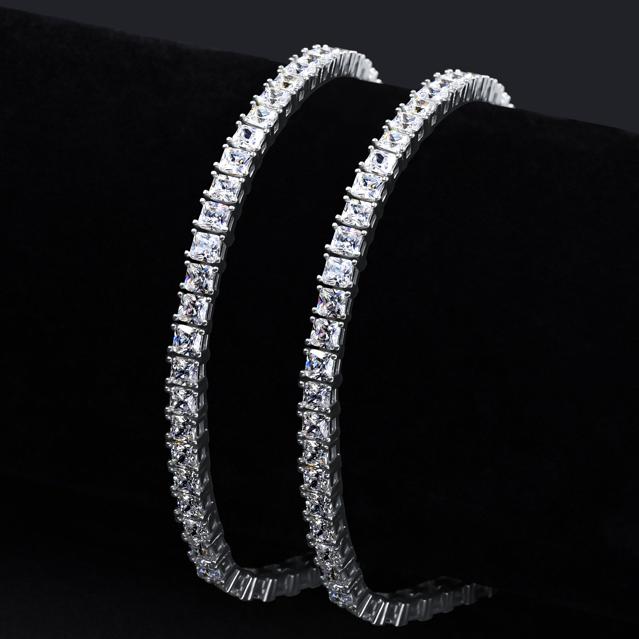 Gemmy Sterling Silver 5mm Chain featuring cubic zirconia stones, 20-inch length, and premium quality craftsmanship.