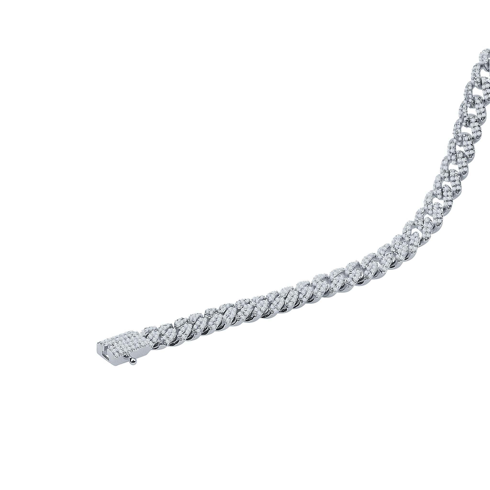 GLINT Miami Cuban Anklet featuring a dazzling Cuban link design with Grade AAA Cubic Zircon, available in brass metal.