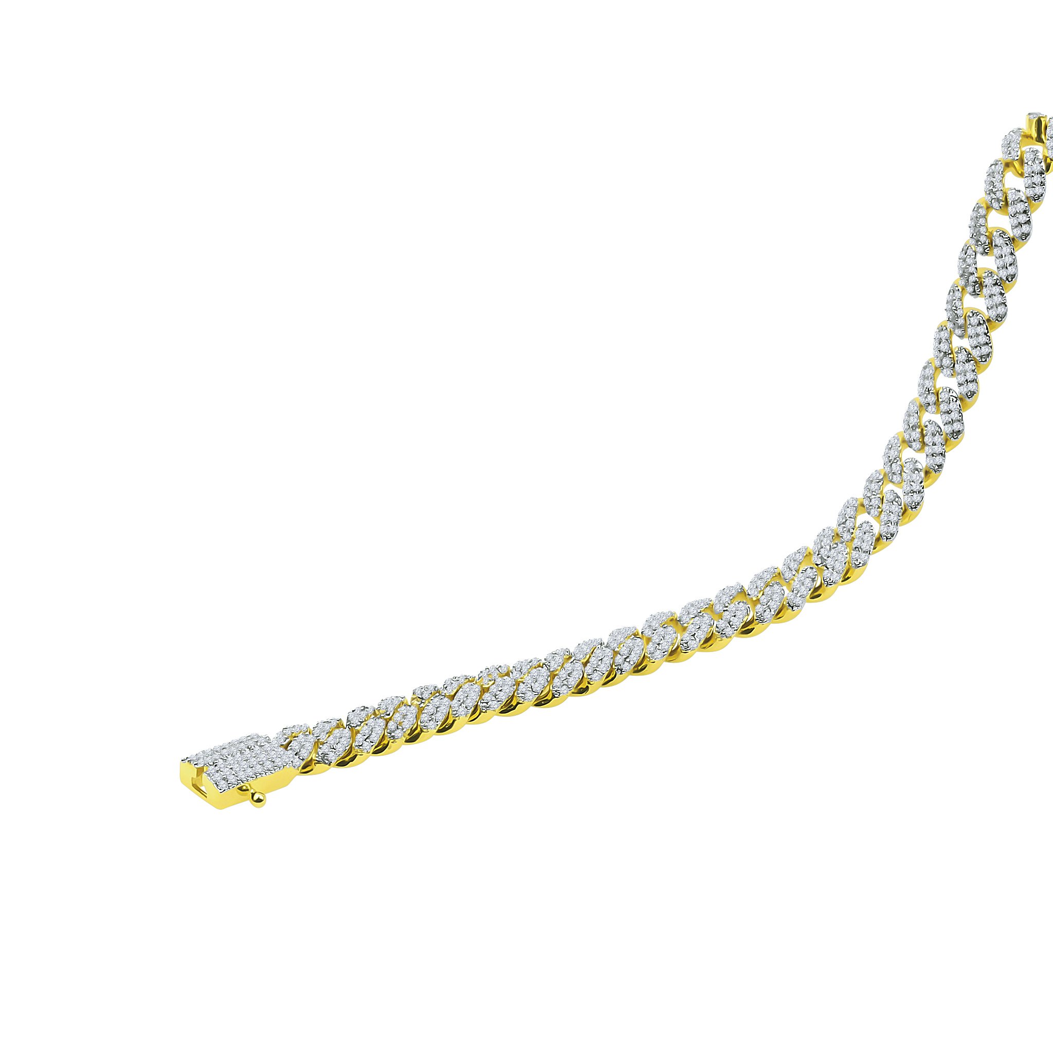 Glint Miami Cuban Anklet showcasing vibrant colors and intricate design, made from brass with Grade AAA Cubic Zircon.