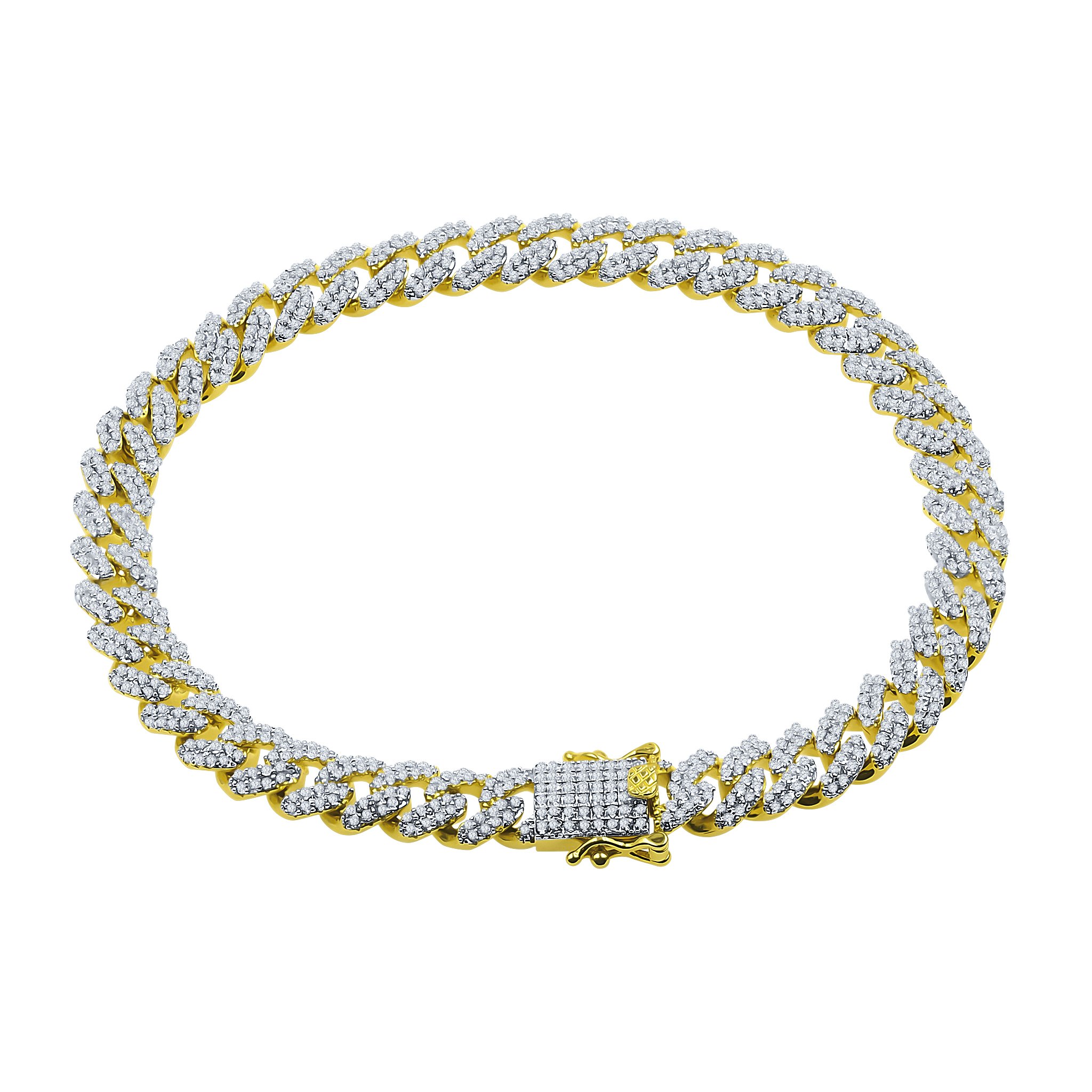 Glint Miami Cuban Anklet showcasing vibrant colors and intricate design, made from brass with Grade AAA Cubic Zircon.