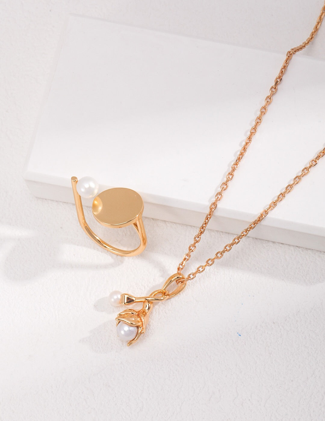 Gold Dipped Pearl Pendant Necklace featuring natural pearls and gold vermeil, elegantly designed with an adjustable chain.