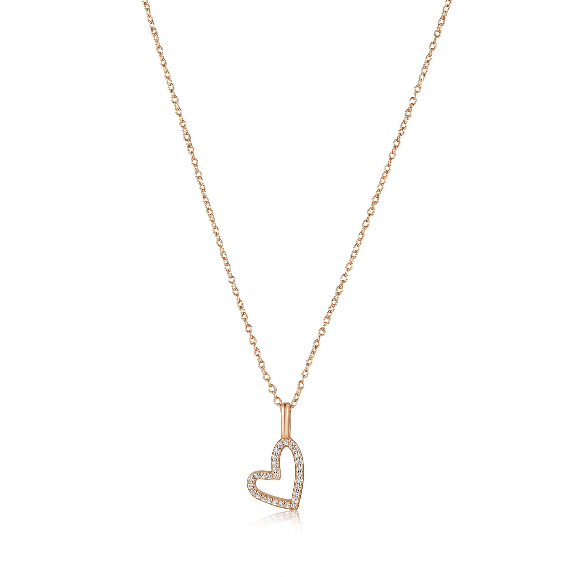 Gold Eternal Heart Necklace featuring a delicate heart-shaped pendant and adjustable chain, symbolizing self-love and appreciation.