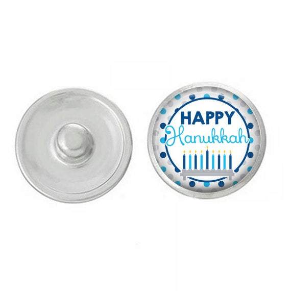 Colorful ArtPoppers for snap jewelry, featuring vibrant designs perfect for Hanukkah celebrations.