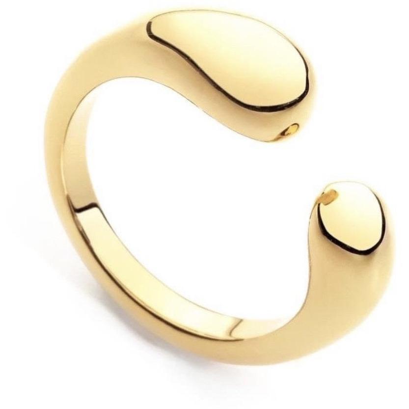 Elegant Havana Ring featuring 18k gold plating over stainless steel, designed for durability and style.