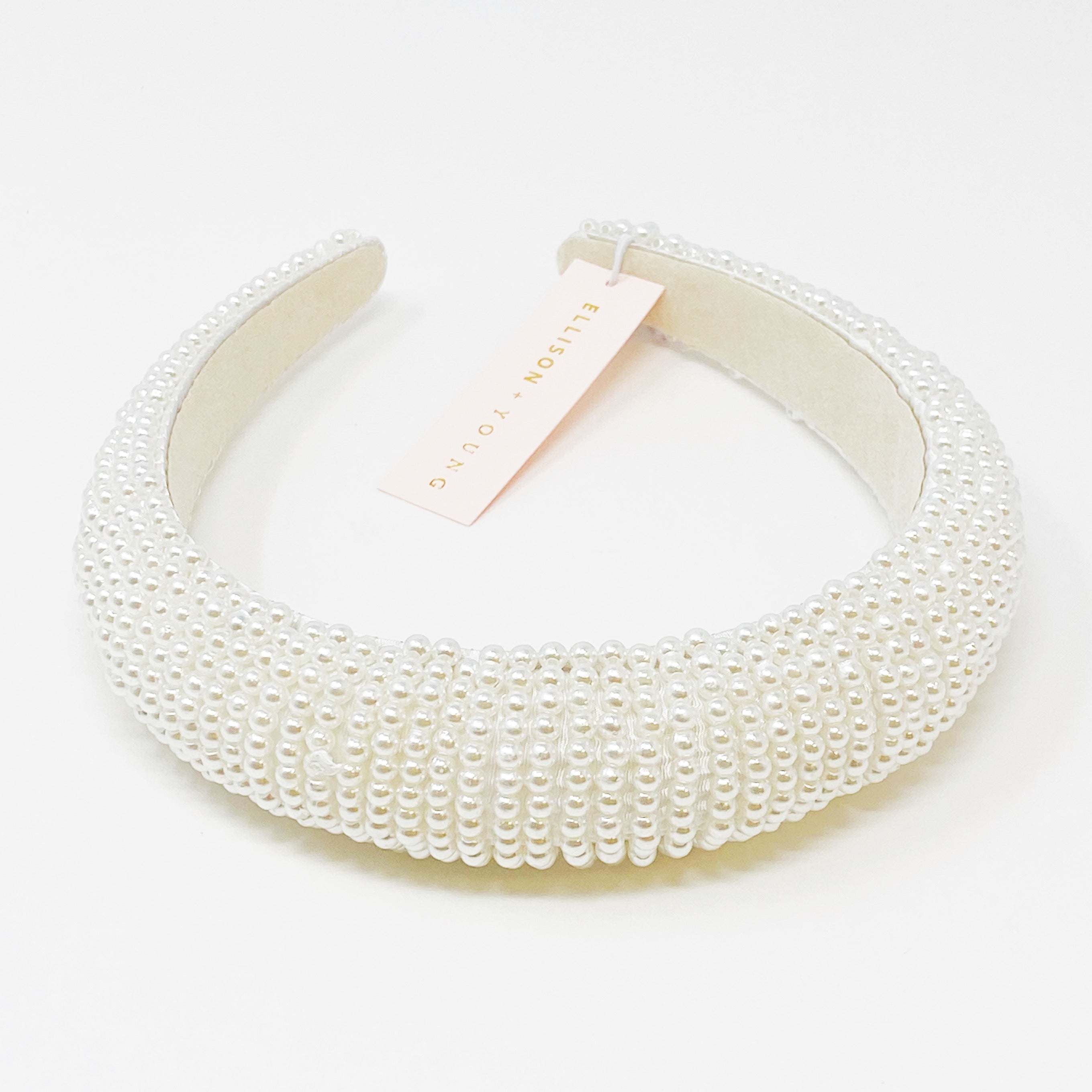 Heaven Of Pearls Headband featuring small pearl beads, elegantly designed for special occasions and everyday wear.