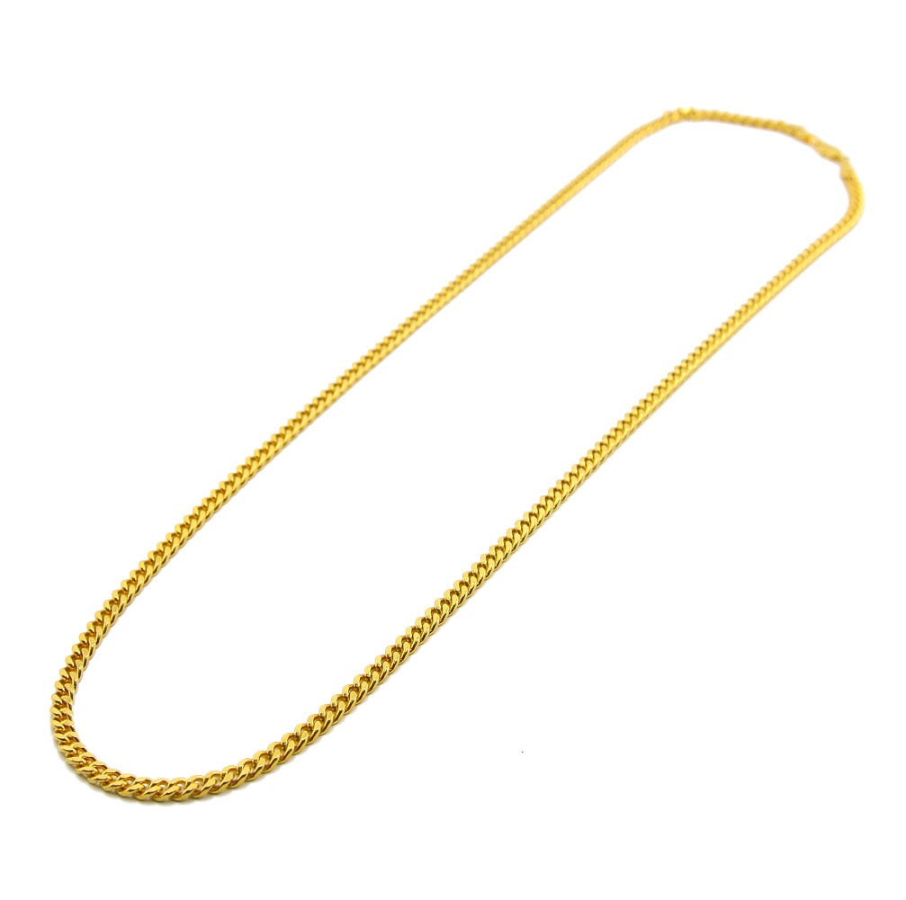 A stylish Hiphop Cuban Link Chain made of stainless steel, featuring interlocking links for a bold and fashionable look.