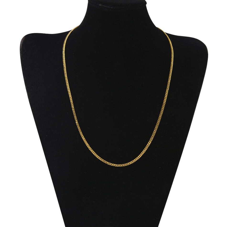 A stylish Hiphop Cuban Link Chain made of stainless steel, featuring interlocking links for a bold and fashionable look.