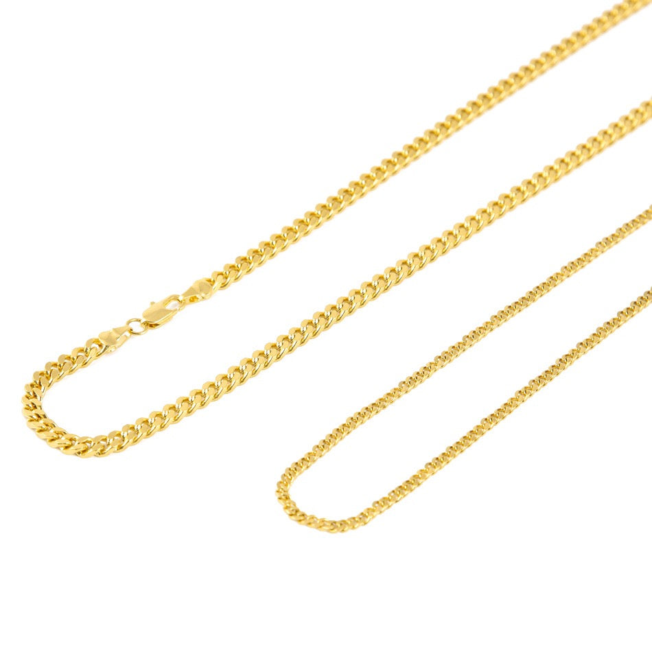 A stylish Hiphop Cuban Link Chain made of stainless steel, featuring interlocking links for a bold and fashionable look.