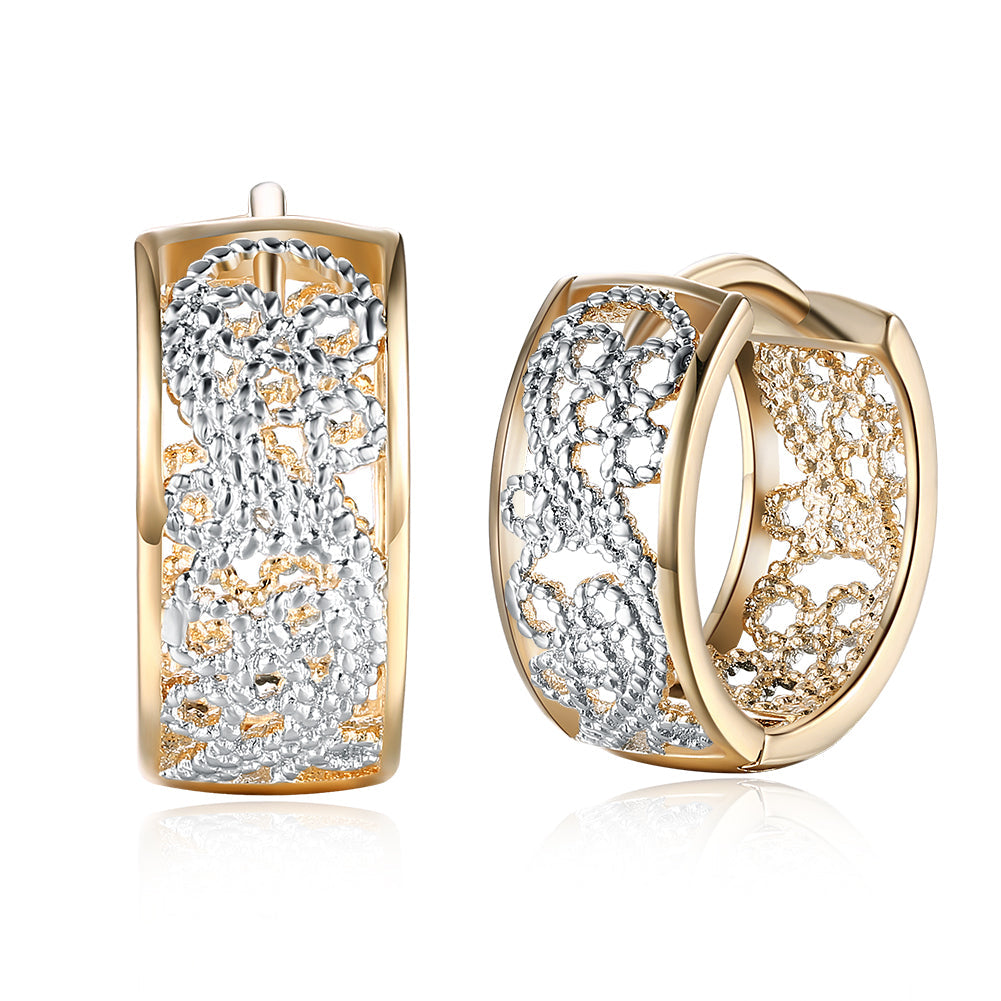 Elegant Huggie Earring in 18K gold plating, showcasing a sleek design perfect for everyday wear.