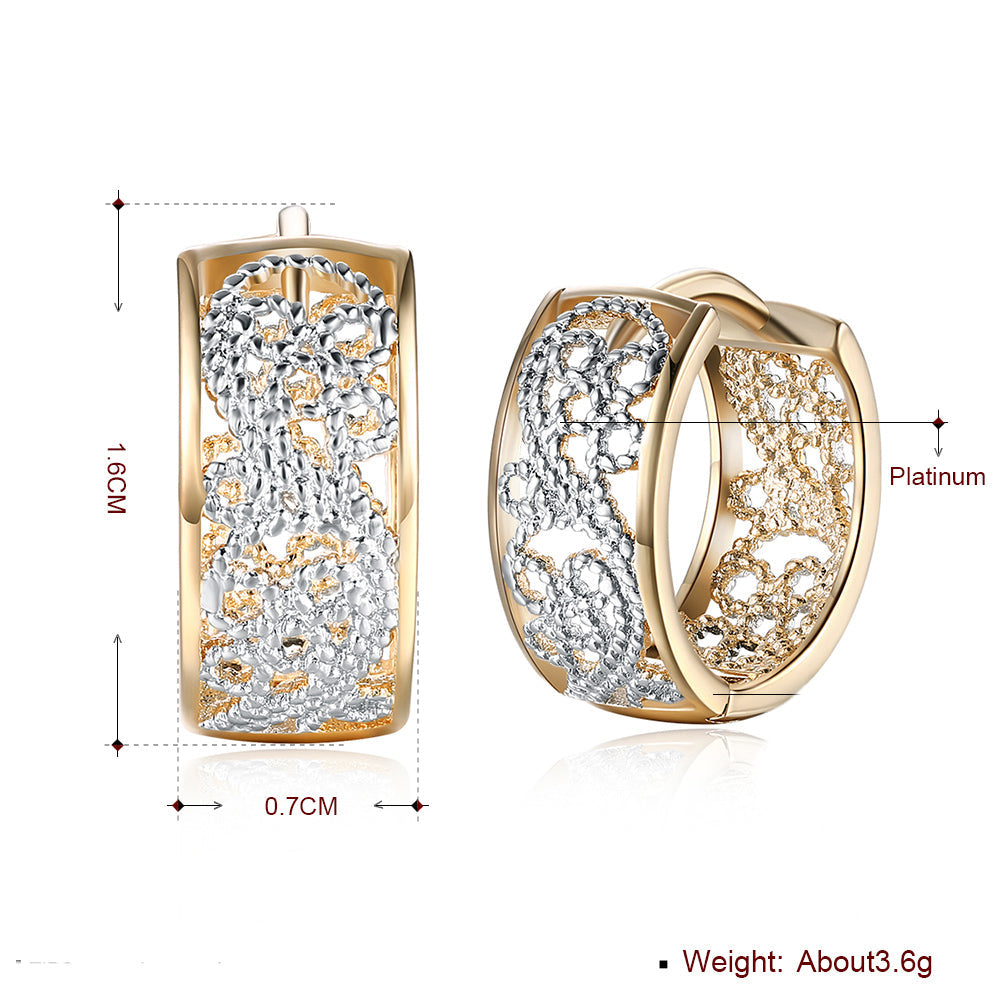 Elegant Huggie Earring in 18K gold plating, showcasing a sleek design perfect for everyday wear.