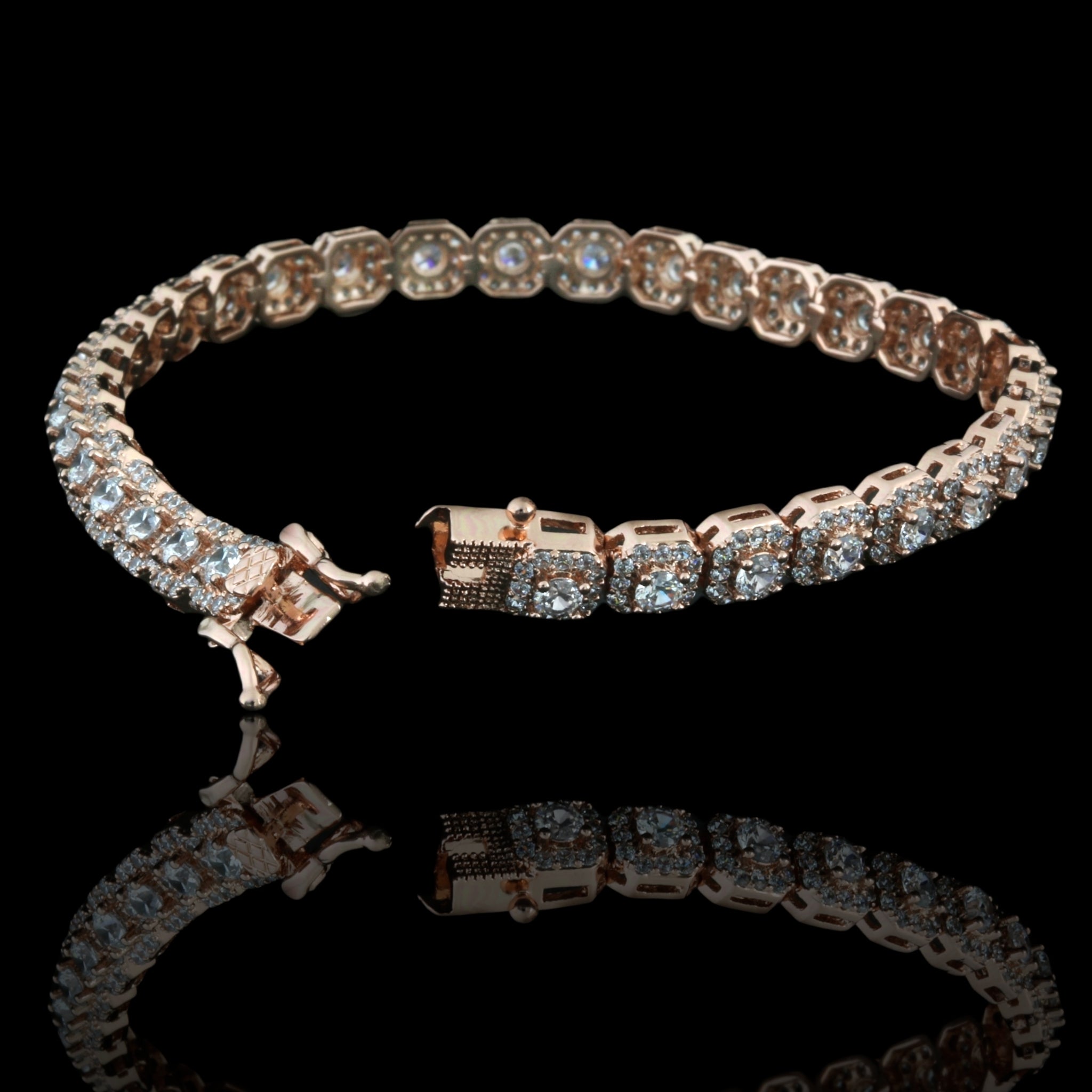 ICECUBE 6 MM Square Tennis Bracelet featuring high-quality cubic zirconia stones set in a prong style, showcasing elegance and luxury.