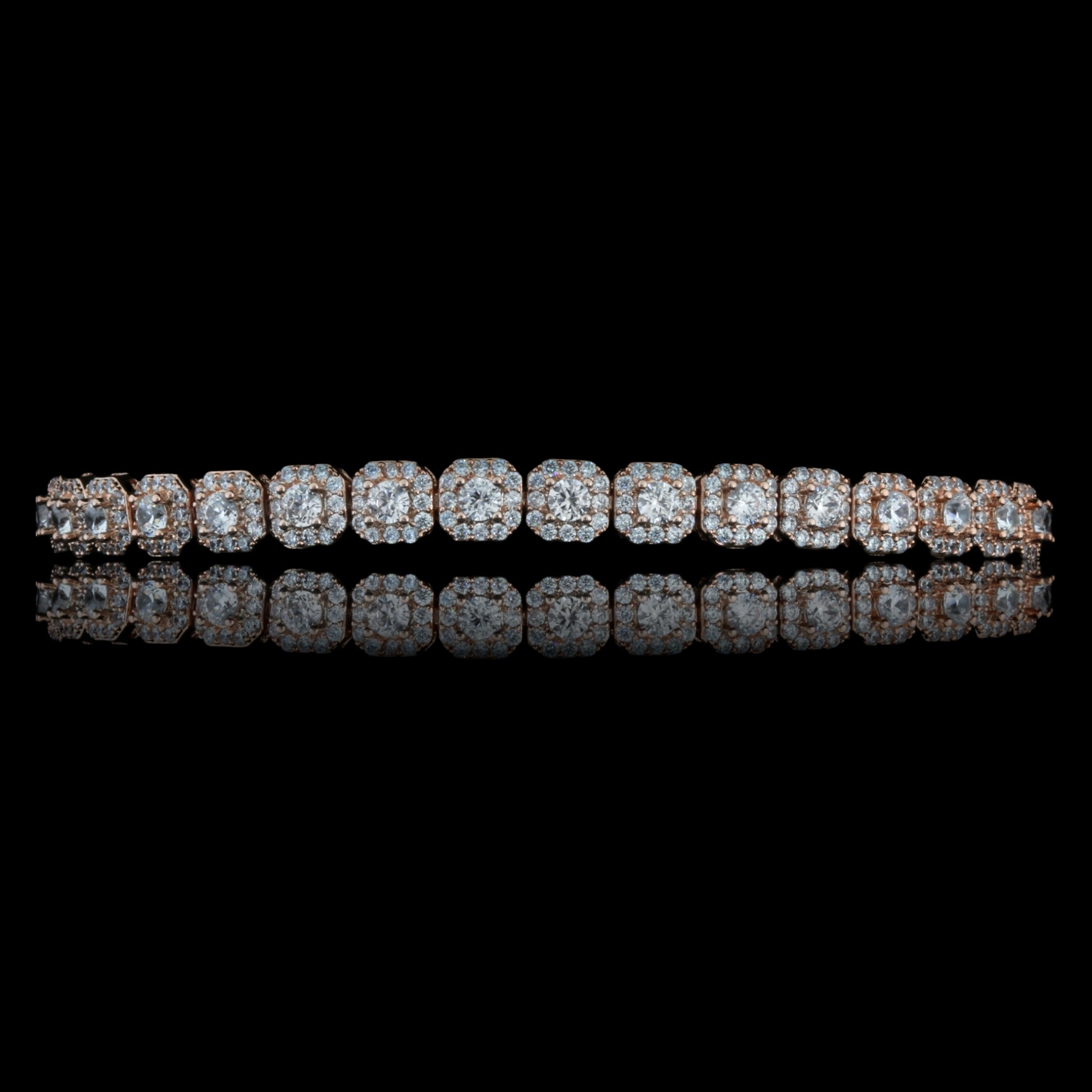 ICECUBE 6 MM Square Tennis Bracelet featuring high-quality cubic zirconia stones set in a prong style, showcasing elegance and luxury.