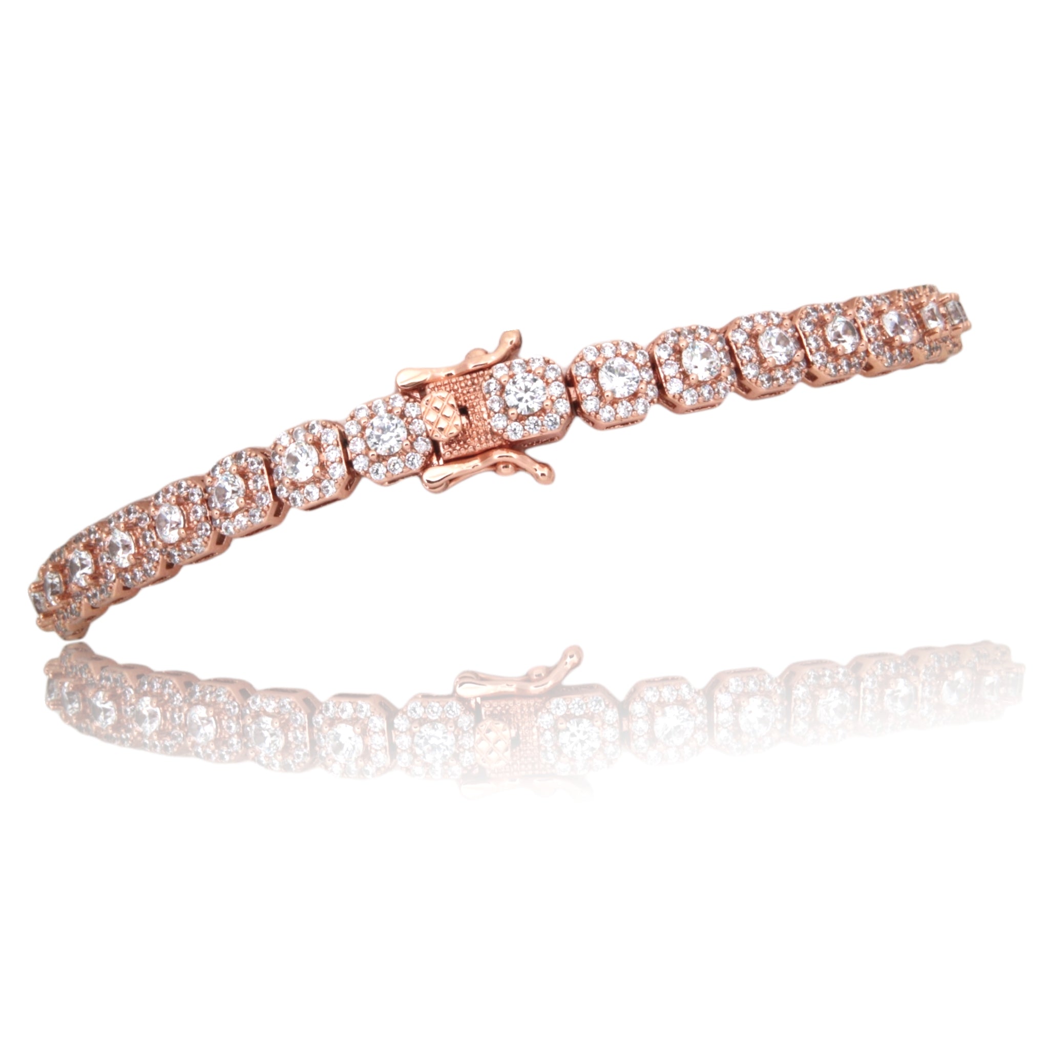 ICECUBE 6 MM Square Tennis Bracelet featuring high-quality cubic zirconia stones set in a prong style, showcasing elegance and luxury.