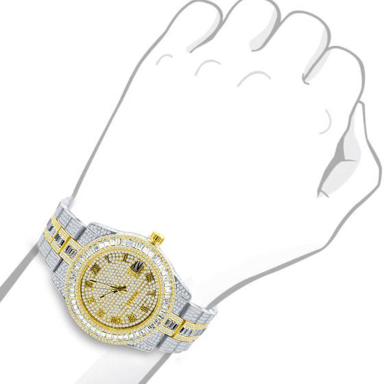 IDIOSYNCRATIC HIP HOP METAL watch featuring a bling metal design with CZ stones and a solid alloy construction.