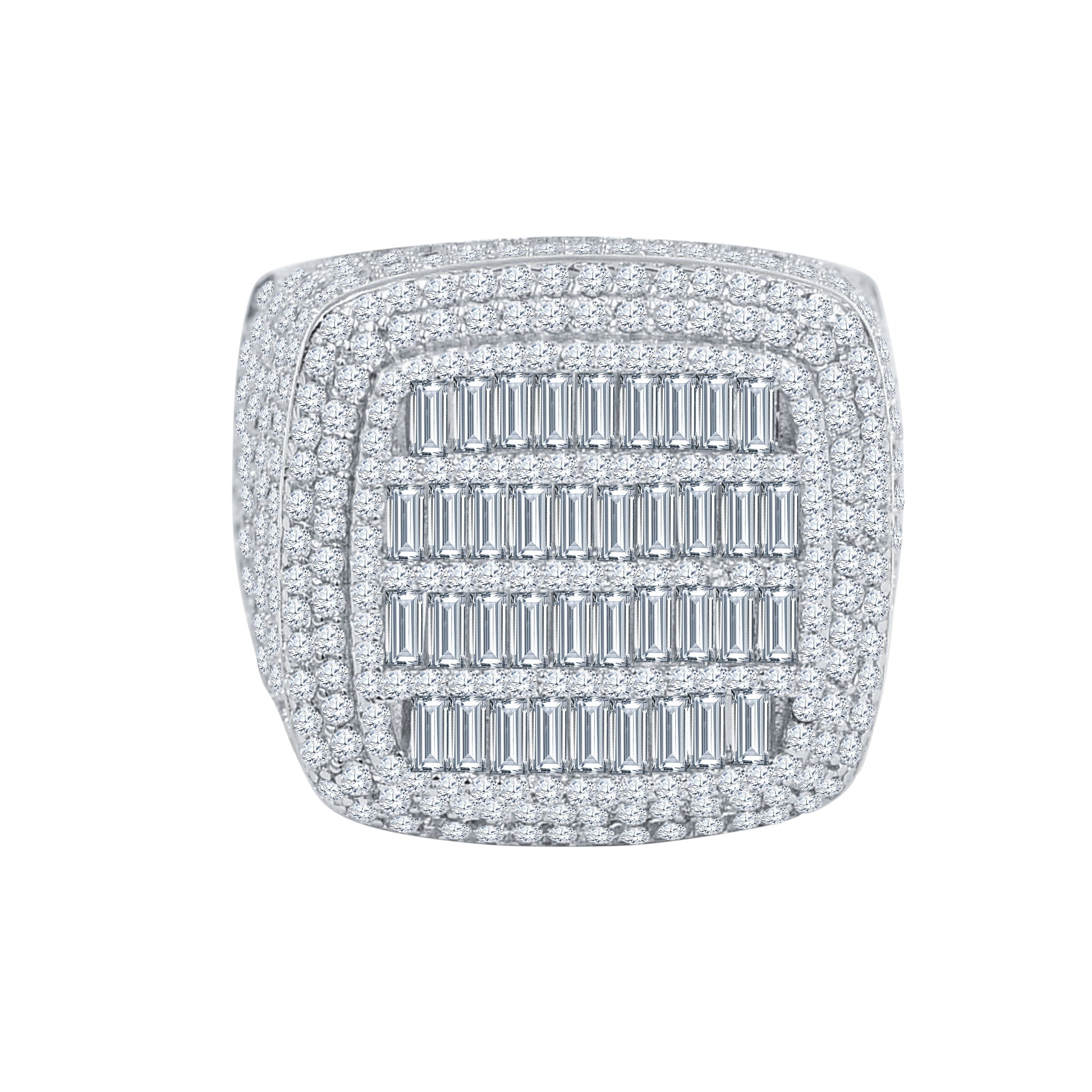 INGERERE Silver Ring featuring cubic zirconia stones set in 925 sterling silver, showcasing a vintage yet modern design.