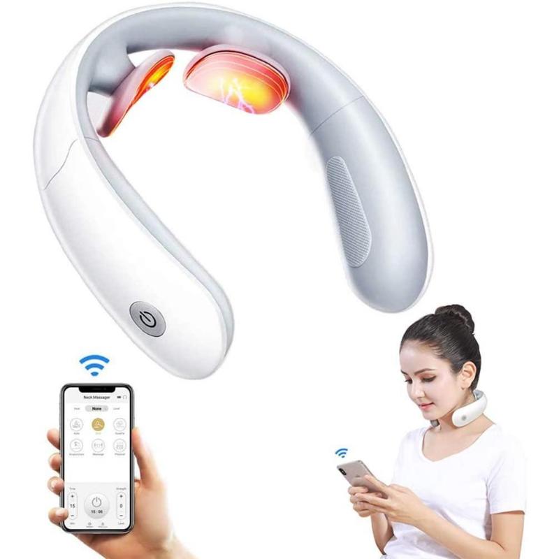 Intelligent Neck Massager showcasing ergonomic design and massage nodes for neck relief.