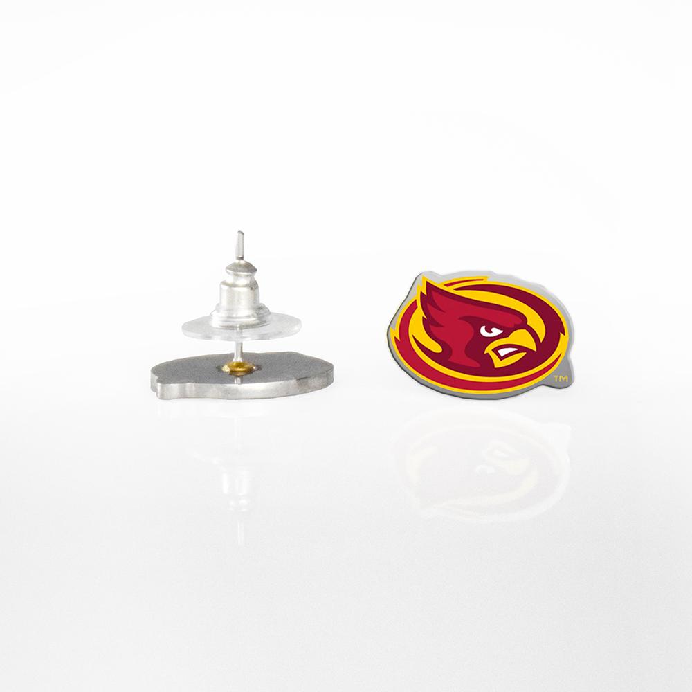 Stylish Iowa State Post Earrings with surgical stainless steel posts, showcasing Cyclones logo.