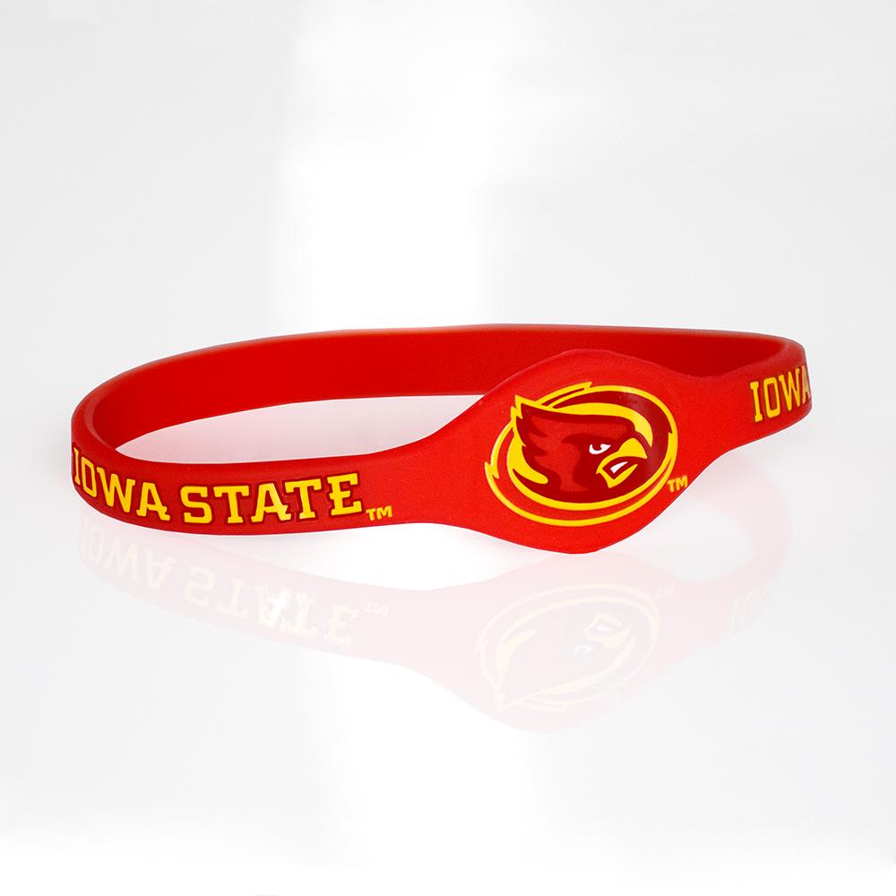 Iowa State Silicone Bracelet featuring Cyclones logo, durable and comfortable design.