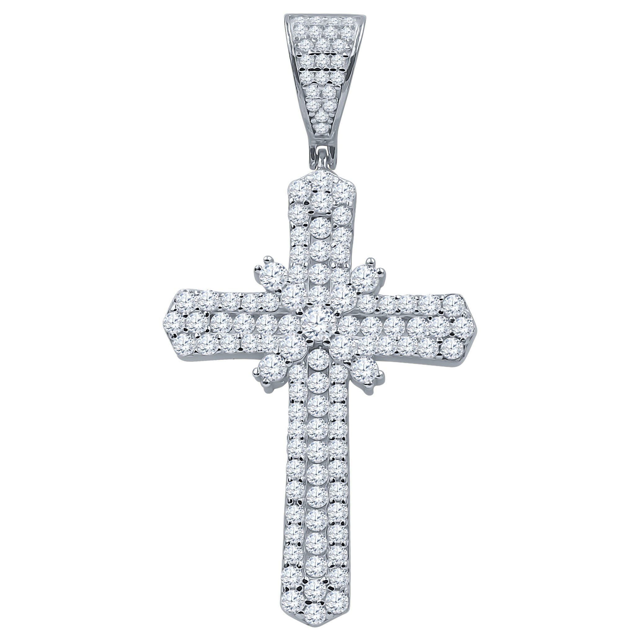 JAMMY Silver Pendant featuring cubic zircon stones, crafted from 925 sterling silver, showcasing elegance and spiritual symbolism.