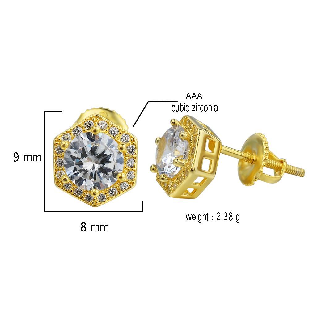 JAUNTY Screw Back Earrings made of 925 Sterling Silver with sparkling cubic zircon stones, elegantly designed for versatile wear.