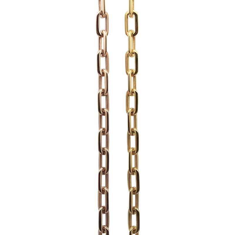 Jenna Link Necklace featuring chunky gold-plated links, adjustable length, and lobster clasp closure, perfect for layering or solo wear.