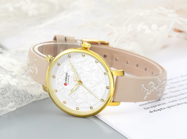 JUCUNDUS Ladies Leather Watch with stylish dial and leather strap, showcasing its elegant design and features.