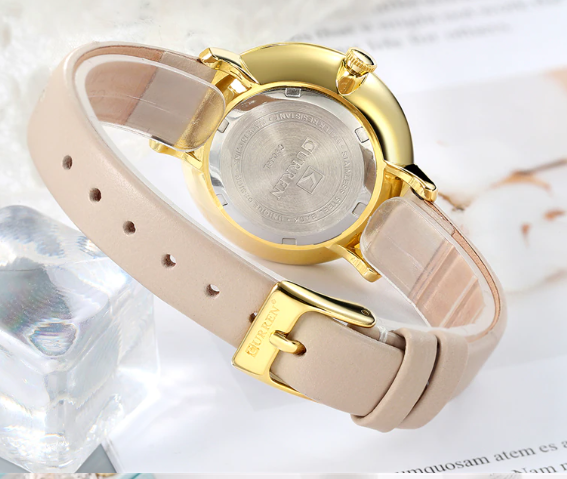 JUCUNDUS Ladies Leather Watch with stylish dial and leather strap, showcasing its elegant design and features.