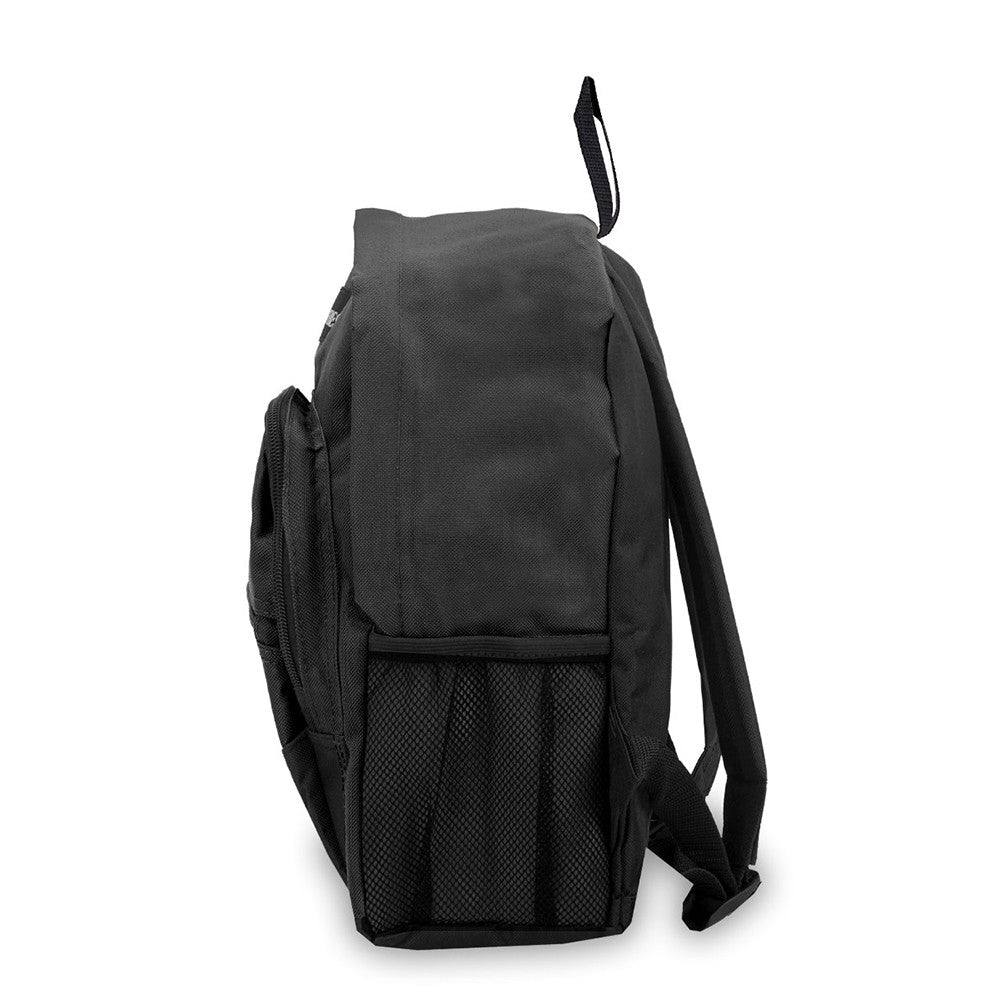 JUNIOR SLANT BACKPACK featuring stylish color blocking, side mesh pockets, and a spacious main compartment.