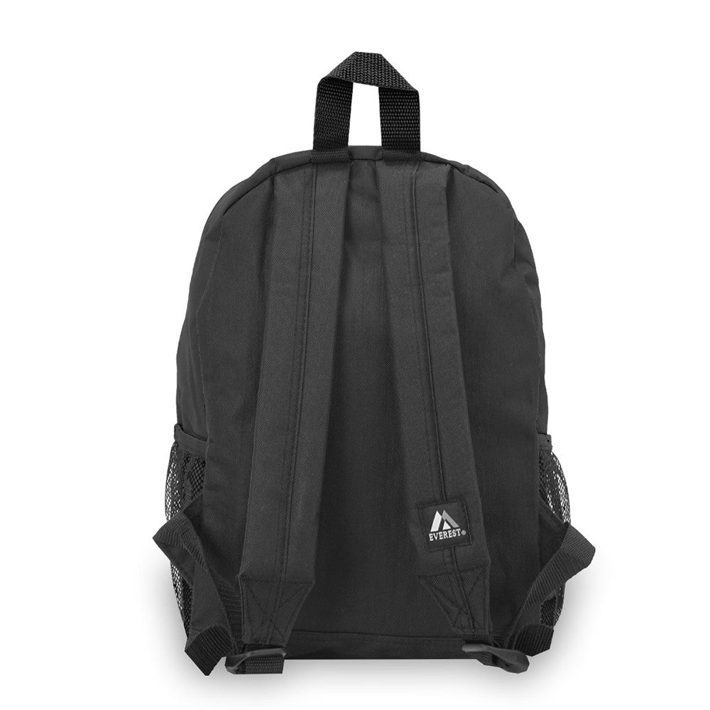 JUNIOR SLANT BACKPACK featuring stylish color blocking, side mesh pockets, and a spacious main compartment.