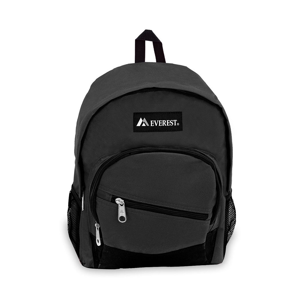 JUNIOR SLANT BACKPACK featuring stylish color blocking, side mesh pockets, and a spacious main compartment.