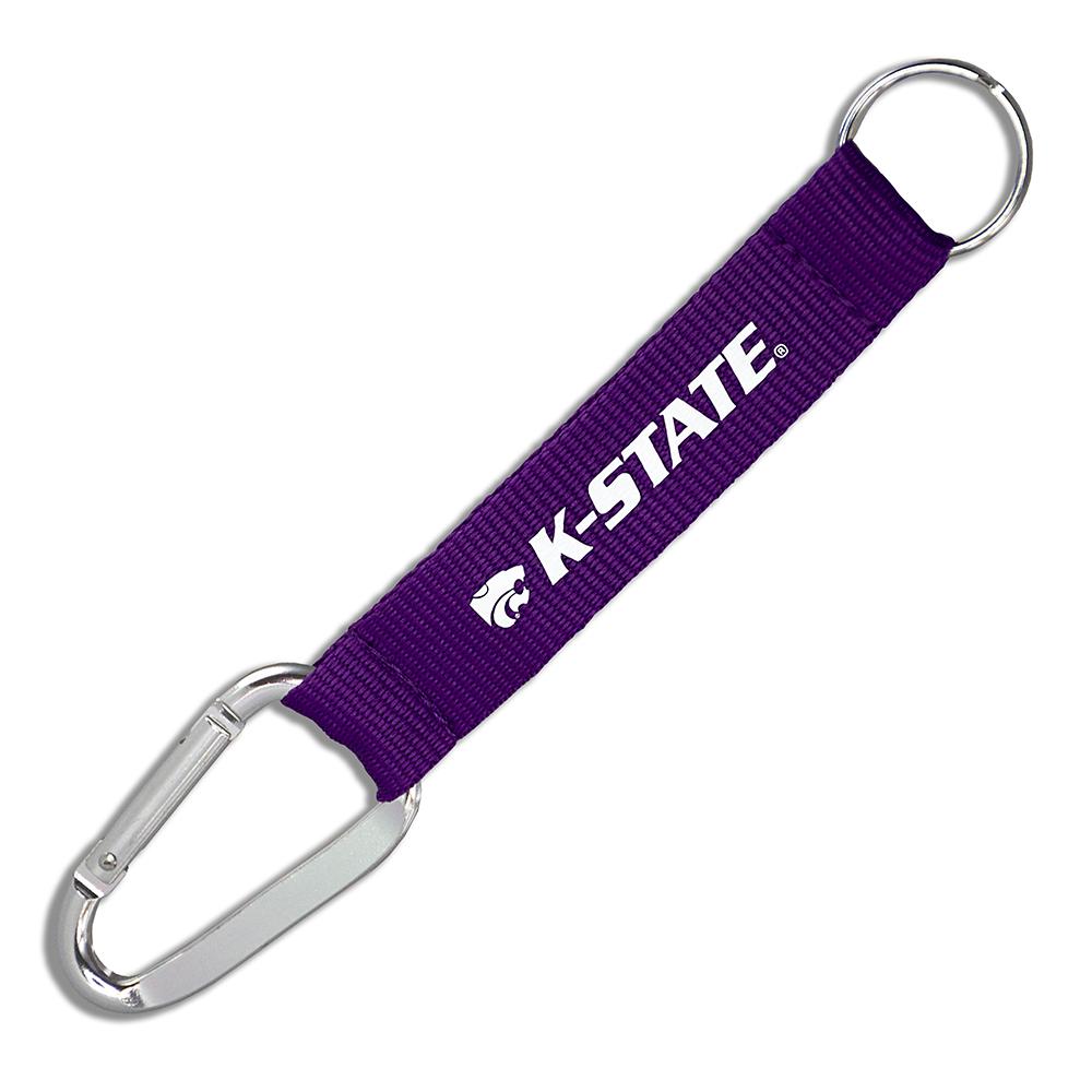 Kansas State University lanyard keytag featuring Wildcats logo with carabiner clip and key ring.