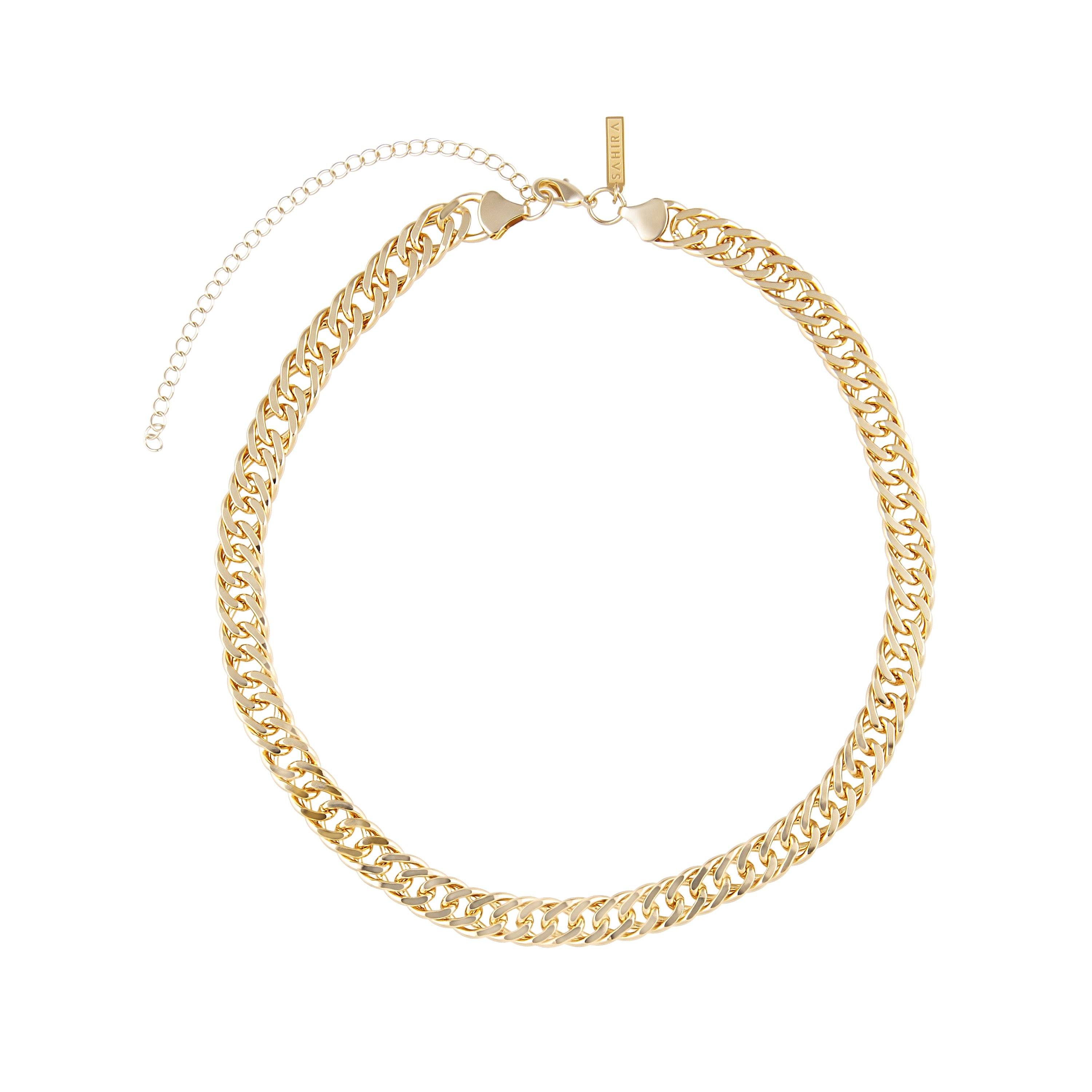 Elegant Kayla Link Necklace made of 18k Brazilian gold filled material, featuring a stylish link design.